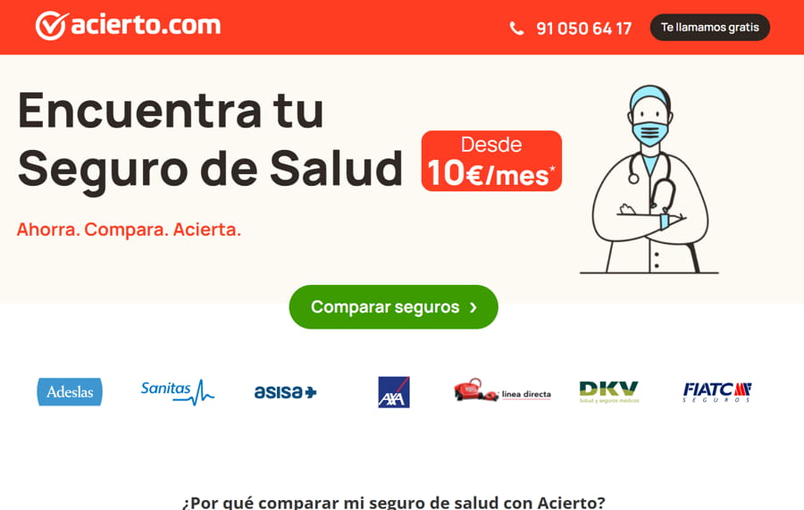 Ejemplo buena práctica landing page para el SEM