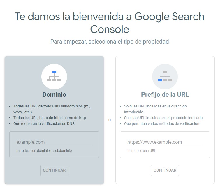 Acceder a Google Search Console